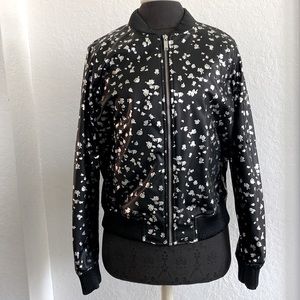 Michael Kors fake leather bomber jacket